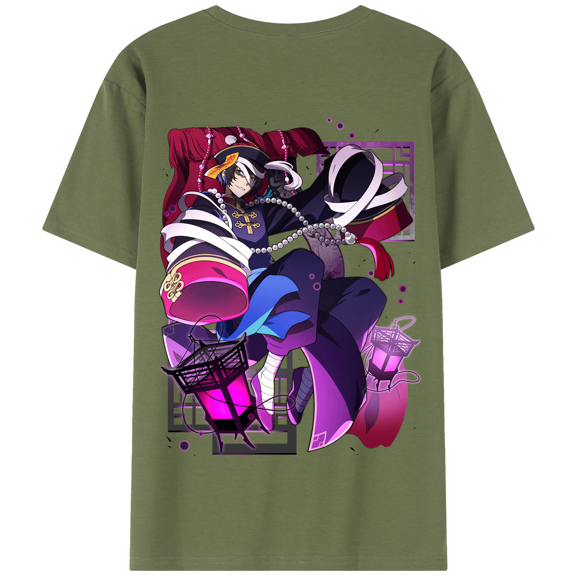 （画像用） 文豪ストレイドッグス Bungo Stray Dogs 綿100％半袖Tシャツ（背面プリント）